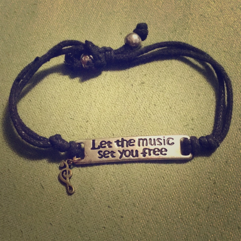 “Let the music set you free” bracelet